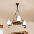 BRILAGI - Luster na lancu ROATA 3xE14/40W/230V bukva/orah