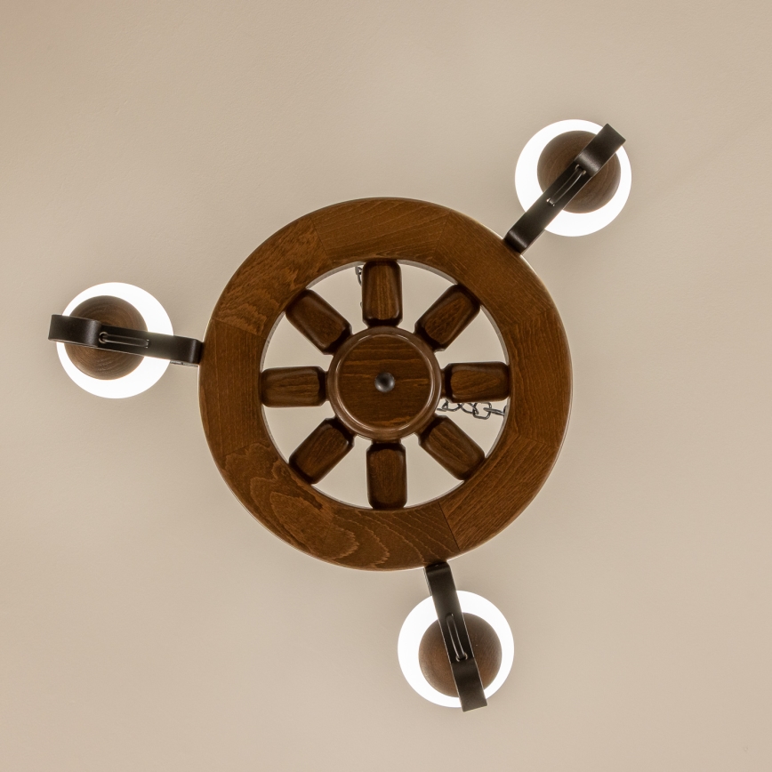 BRILAGI - Luster na lancu ROATA 3xE14/40W/230V bukva/orah