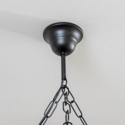 BRILAGI - Luster na lancu ROATA 5xE14/40W/230V, prečnik 50 cm, buk/orah