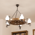 Brilagi - Luster na lancu ROATA 5xE14/40W/230V prečnik 70 cm buk/orah