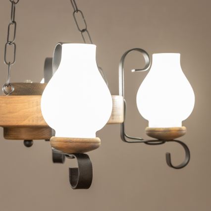 Brilagi - Luster na lancu ROATA 5xE14/40W/230V Ø 50 cm buk