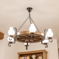 Brilagi - Luster na lancu ROATA 6xE14/40W/230V prečnik 70 cm bukva/orah