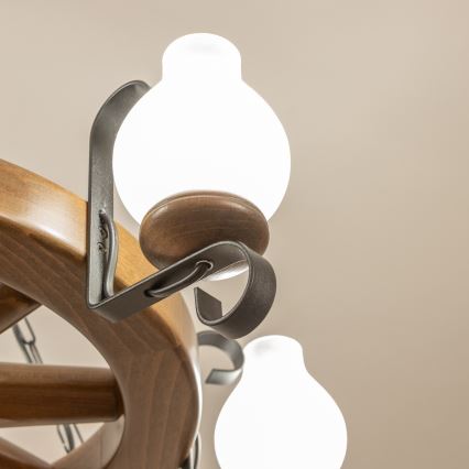 Brilagi - Luster na lancu ROATA 6xE14/40W/230V prečnik 70 cm bukva/orah