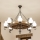 Brilagi - Luster na lancu ROATA 8xE14/40W/230V prečnika 70 cm bukva/orah