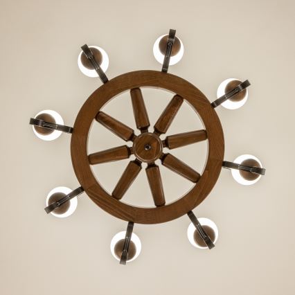 Brilagi - Luster na lancu ROATA 8xE14/40W/230V prečnika 70 cm bukva/orah