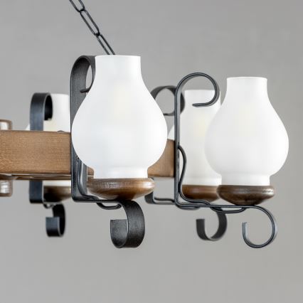 Brilagi - Luster na lancu ROATA 8xE14/40W/230V prečnika 70 cm bukva/orah