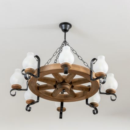 Brilagi - Luster na lancu ROATA 8xE14/40W/230V Ø 70 cm bukva