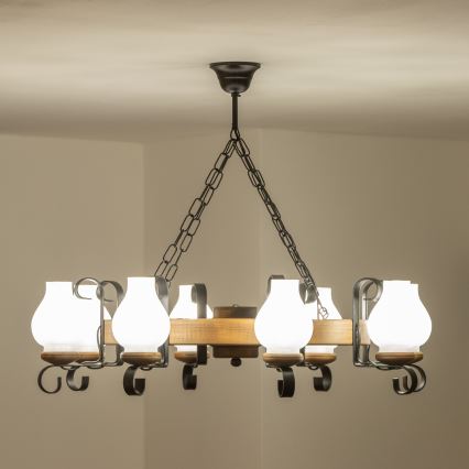 Brilagi - Luster na lancu ROATA 8xE14/40W/230V Ø 70 cm bukva