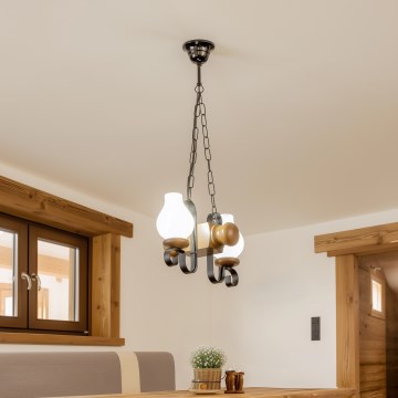 Brilagi - Luster na lancu RUSTIC 2xE14/40W/230V buk/orah