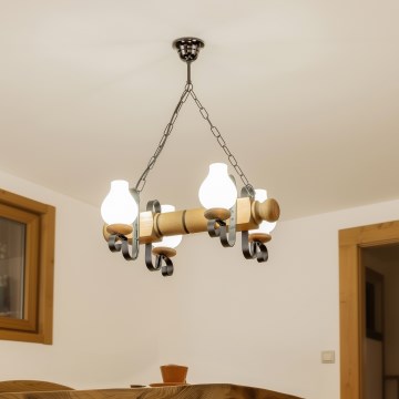 Brilagi - Luster na lancu RUSTIC 4xE14/40W/230V buk