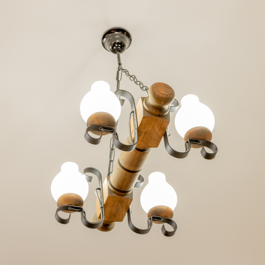 Brilagi - Luster na lancu RUSTIC 4xE14/40W/230V buk
