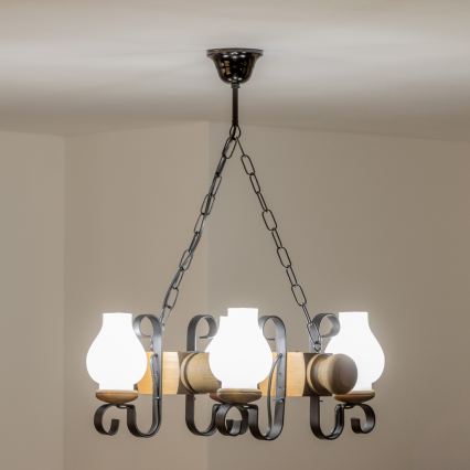 Brilagi - Luster na lancu RUSTIC 4xE14/40W/230V buk