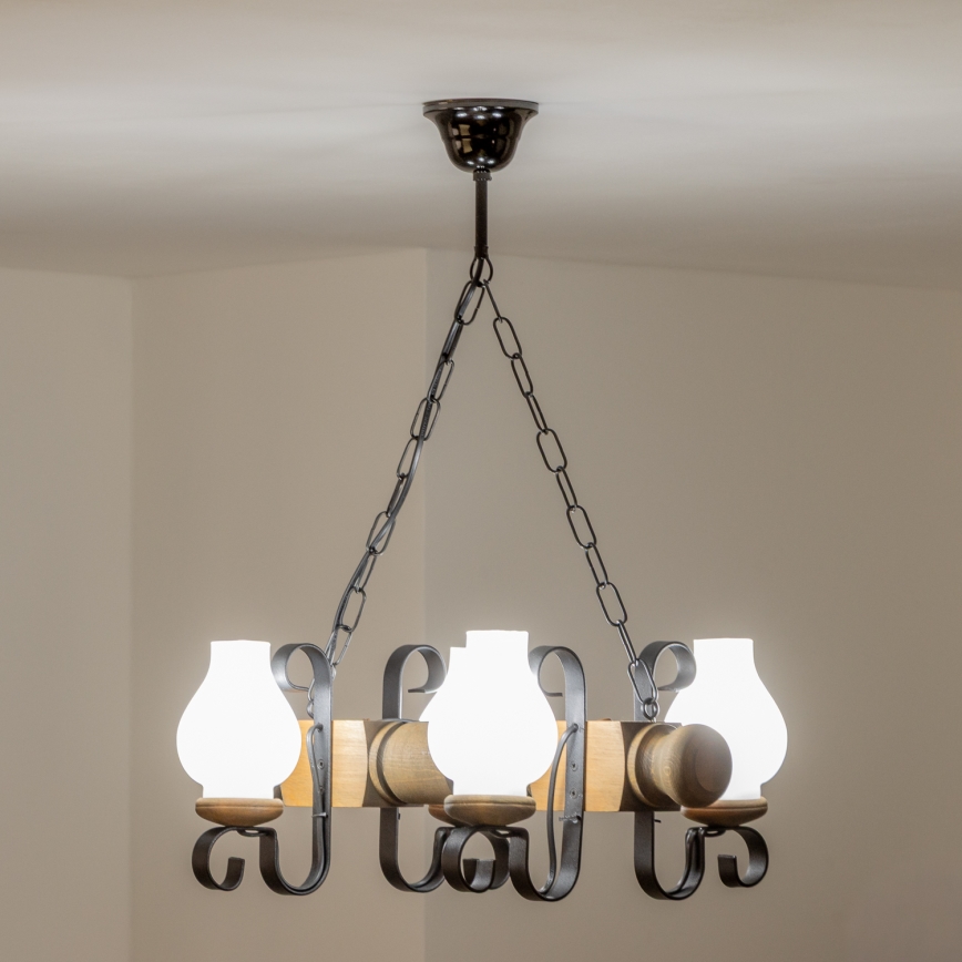 Brilagi - Luster na lancu RUSTIC 4xE14/40W/230V buk