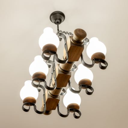 Brilagi - Luster na lancu RUSTIC 6xE14/40W/230V bukva