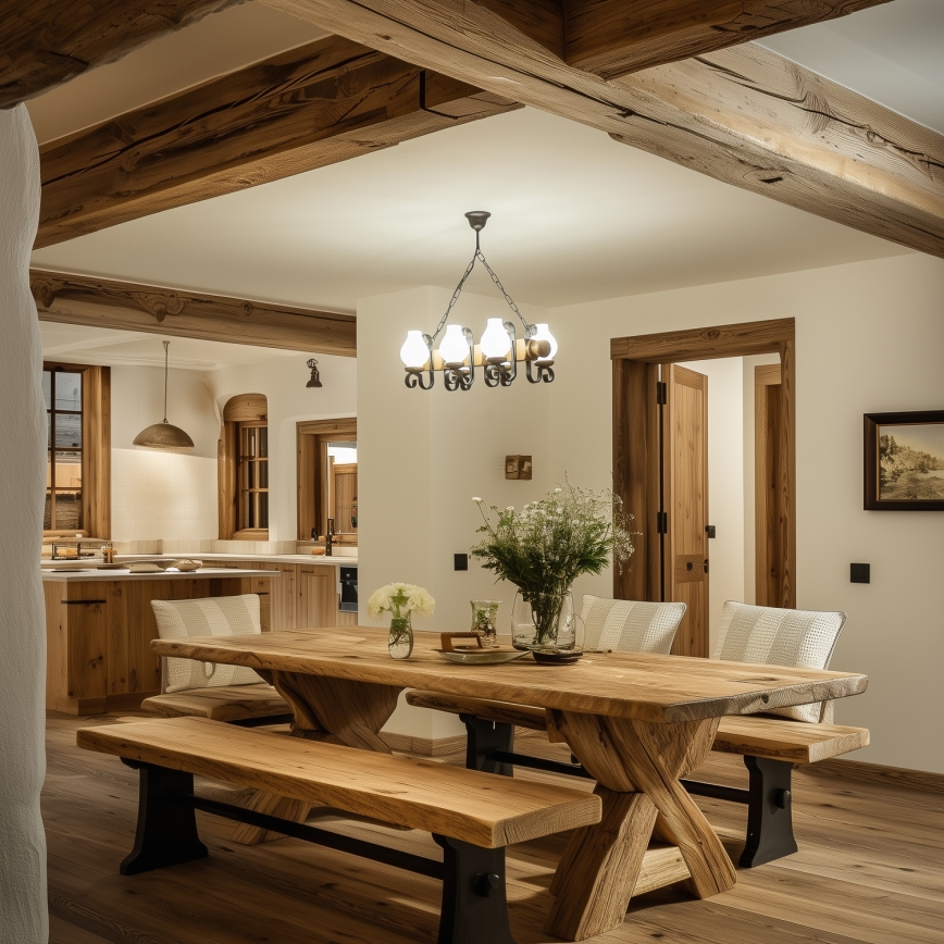 Brilagi - Luster na lancu RUSTIC 6xE14/40W/230V bukva/orah