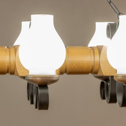 Brilagi - Luster na lancu RUSTIC 6xE14/40W/230V bukva/orah