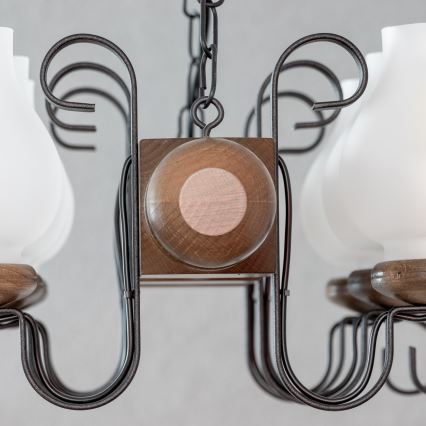 Brilagi - Luster na lancu RUSTIC 6xE14/40W/230V bukva/orah