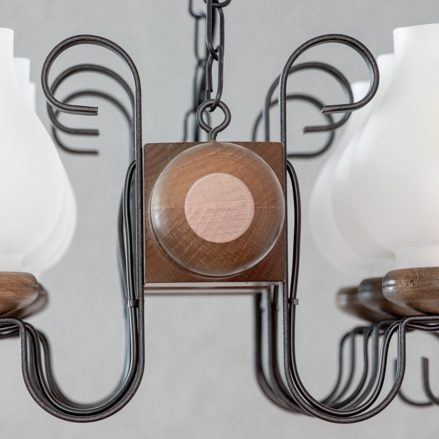 Brilagi - Luster na lancu RUSTIC 6xE14/40W/230V bukva/orah