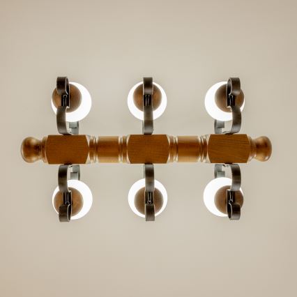 Brilagi - Luster na lancu RUSTIC 6xE14/40W/230V bukva/orah