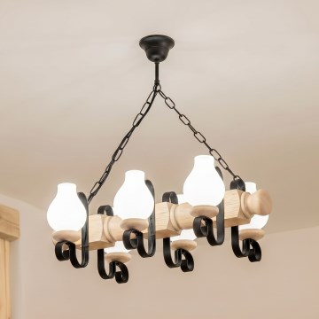 Brilagi - Luster na lancu RUSTIC 6xE14/40W/230V hrast
