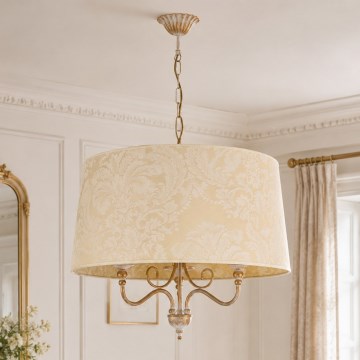 BRILAGI - Luster na lancu SONIA 3xE27/15W/230V prečnik 56 cm krem/patina