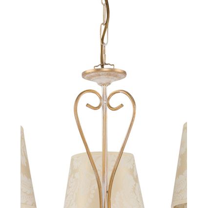 BRILAGI - Luster na lancu SONIA 3xE27/15W/230V prečnik 64 cm krem/patina