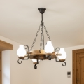 Brilagi - Luster na lancu TIMONA 4xE14/40W/230V, prečnik 50 cm, buk