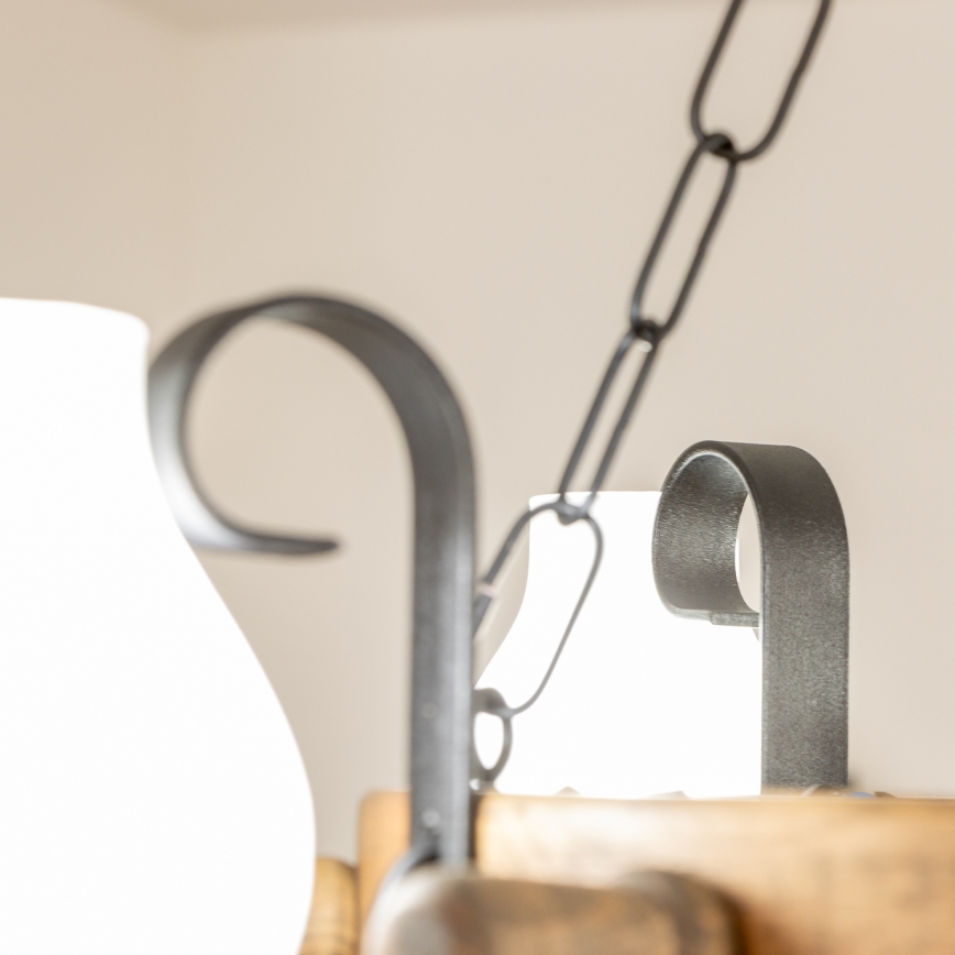 Brilagi - Luster na lancu TIMONA 4xE14/40W/230V, prečnik 50 cm, buk