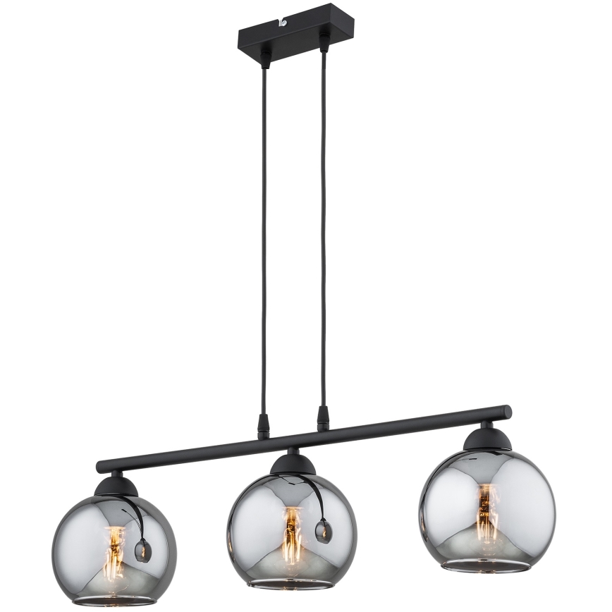 Brilagi - Luster na lanku DIOR 3xE27/60W/230V crna/dimno siva