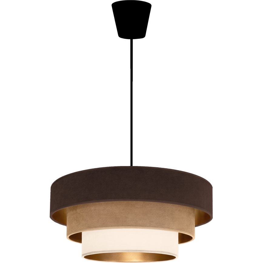 Brilagi - Luster na lanku LUNETA 1xE27/60W/230V prečnik 40 cm smeđa/bež/krem