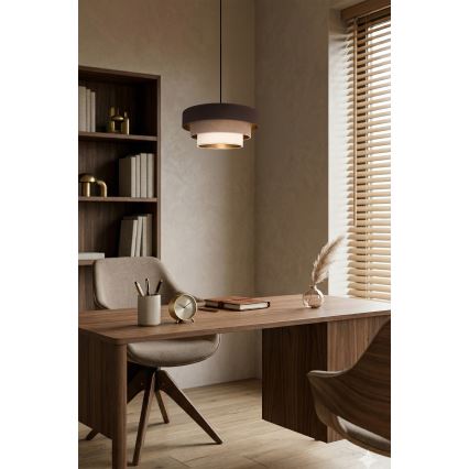 Brilagi - Luster na lanku LUNETA 1xE27/60W/230V prečnik 40 cm smeđa/bež/krem