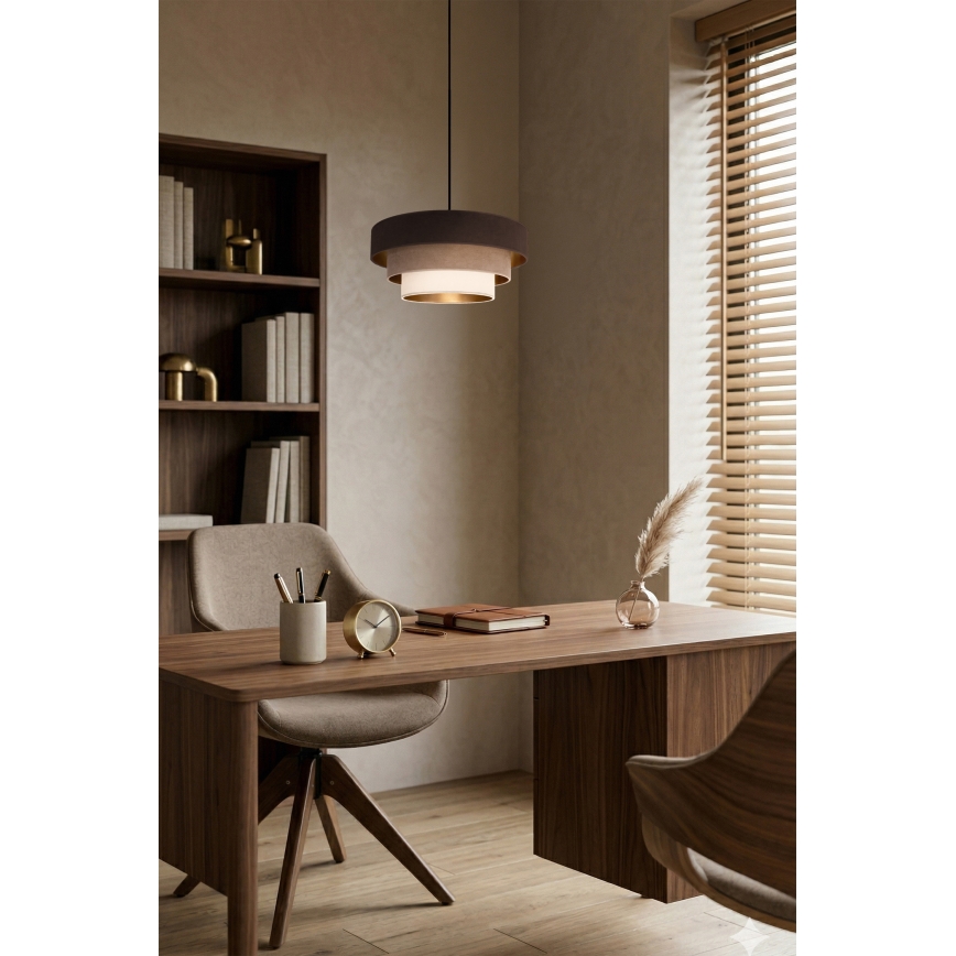 Brilagi - Luster na lanku LUNETA 1xE27/60W/230V prečnik 40 cm smeđa/bež/krem
