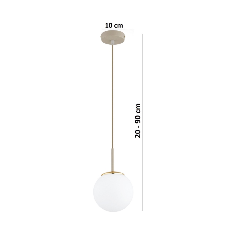 Brilagi - Luster na lanku MILO ECRU 1xE27/60W/230V bež/zlatna