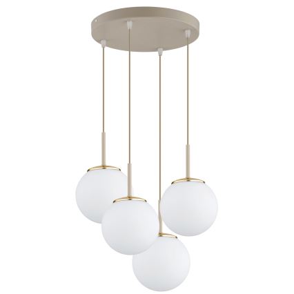 BRILAGI - Luster na lanku MILO ECRU 4xE27/60W/230V bež/zlatna