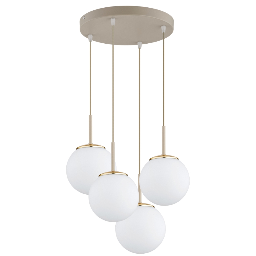 BRILAGI - Luster na lanku MILO ECRU 4xE27/60W/230V bež/zlatna