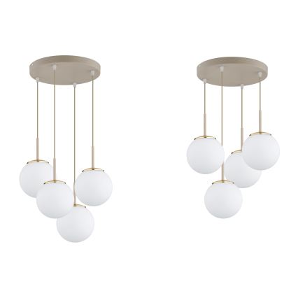 BRILAGI - Luster na lanku MILO ECRU 4xE27/60W/230V bež/zlatna