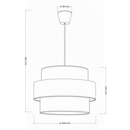 Brilagi - Luster na lanku SPACE 1xE27/60W/230V prečnik 40 cm bež/krem