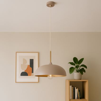 Brilagi - Luster na sajli ABRAHAM 1xE27/60W/230V, prečnik 35 cm, bež