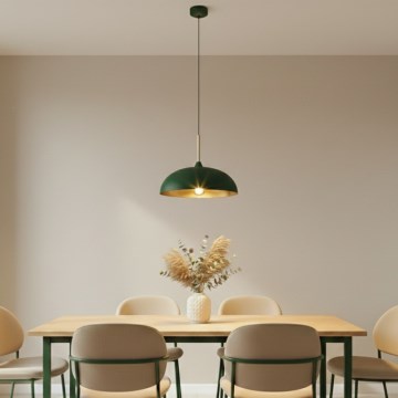 Brilagi - Luster na sajli ABRAHAM 1xE27/60W/230V prečnik 35 cm zelena