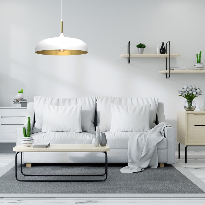 Brilagi - Luster na sajli ABRAHAM 1xE27/60W/230V, prečnik 45 cm, bela