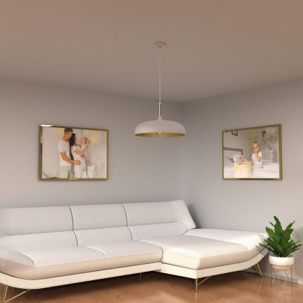 Brilagi - Luster na sajli ABRAHAM 1xE27/60W/230V, prečnik 45 cm, bela