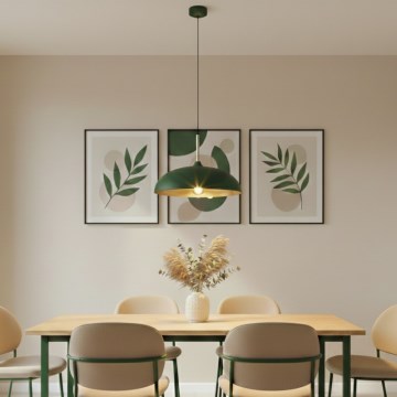 Brilagi - Luster na sajli ABRAHAM 1xE27/60W/230V, prečnika 45 cm, u zelenoj boji