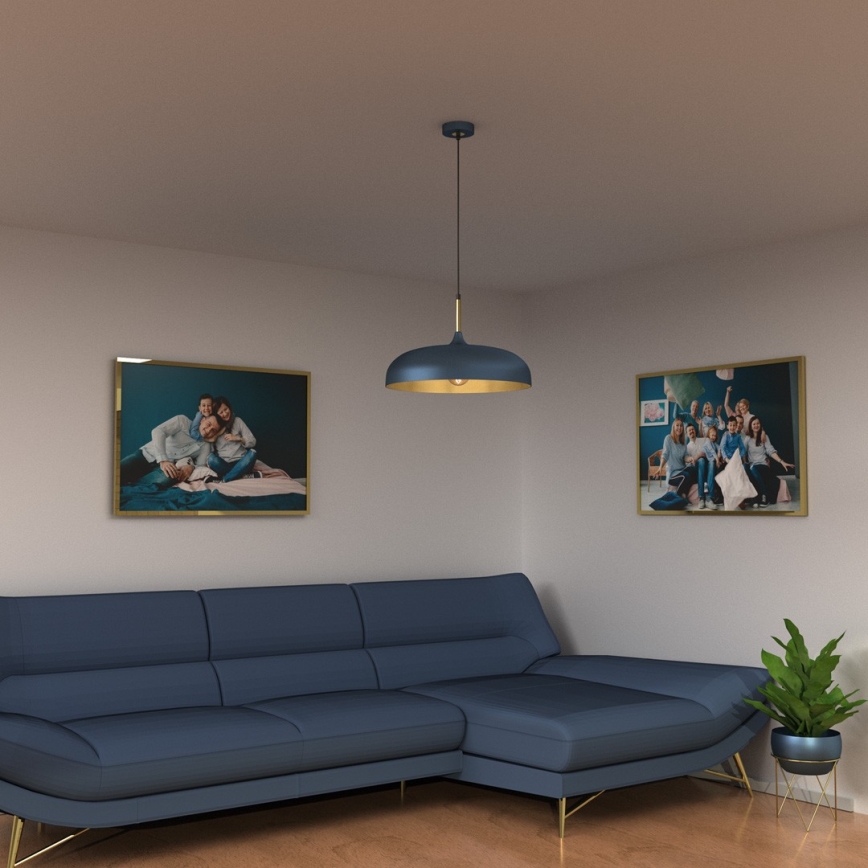 Brilagi - Luster na sajli ABRAHAM 1xE27/60W/230V Ø 45 cm plava