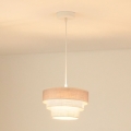 BRILAGI - Luster na sajli ALASKA LUNETA 1xE27/15W/230V prečnik 25 cm siva/krem