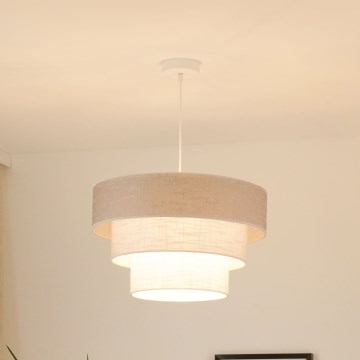 Brilagi - Luster na sajli ALASKA LUNETA 1xE27/15W/230V prečnik 45 cm siva/krem