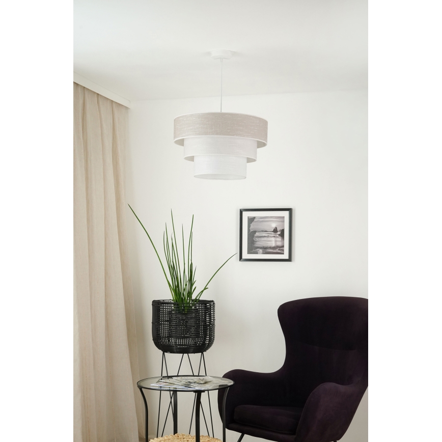Brilagi - Luster na sajli ALASKA LUNETA 1xE27/15W/230V prečnik 45 cm siva/krem