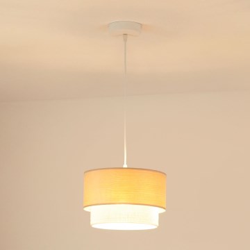 Brilagi - Luster na sajli ARIZONA BOHO 1xE27/15W/230V prečnik 25 cm bež/bela