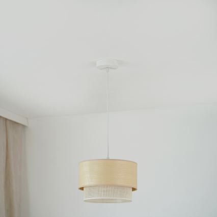 BRILAGI - Luster na sajli ARIZONA BOHO 1xE27/15W/230V prečnik 25 cm bež/bela