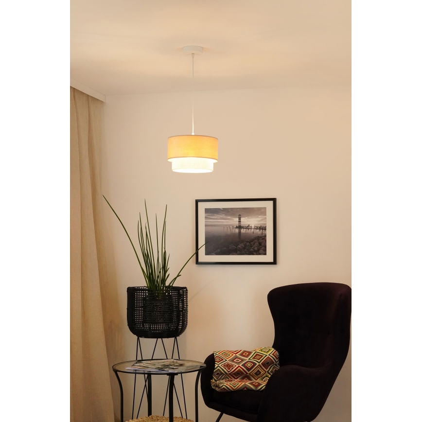 BRILAGI - Luster na sajli ARIZONA BOHO 1xE27/15W/230V prečnik 25 cm bež/bela