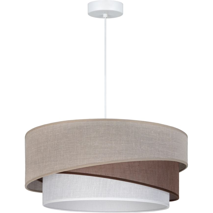 Brilagi - Luster na sajli ARROW 1xE27/60W/230V, prečnik 45 cm, bež/braon/bela